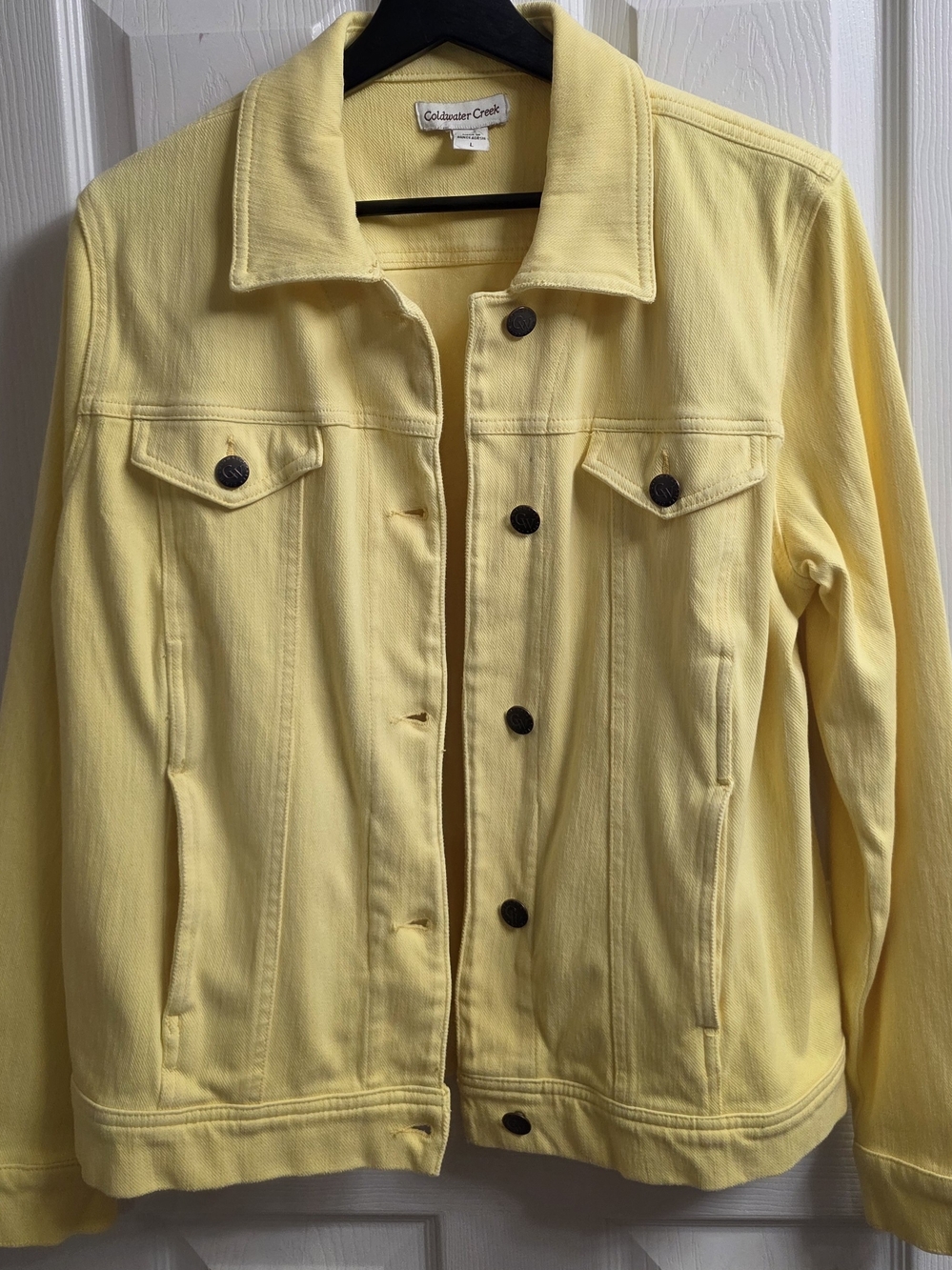 Coldwater Creek Women's Yellow Denim Jacket